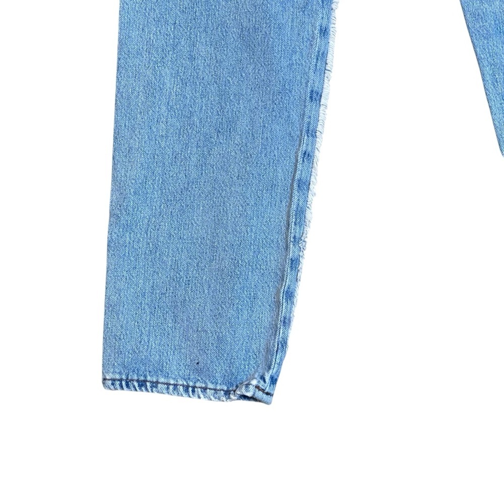 FRAME Layered Look Distressed Straight Jeans Coast Combo Size 27 - Picture 12 of 16